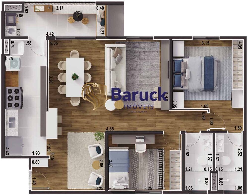 Apartamento, 2 quartos, 65 m² - Foto 23