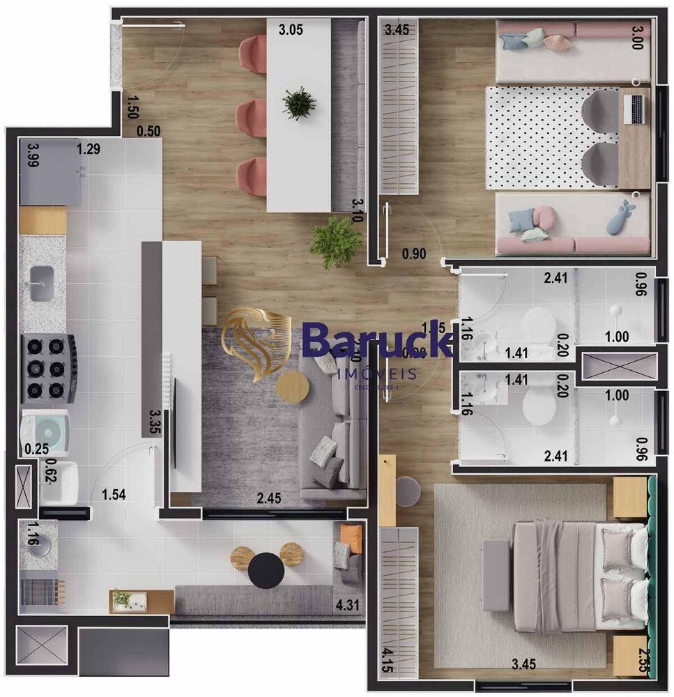 Apartamento, 2 quartos, 65 m² - Foto 17