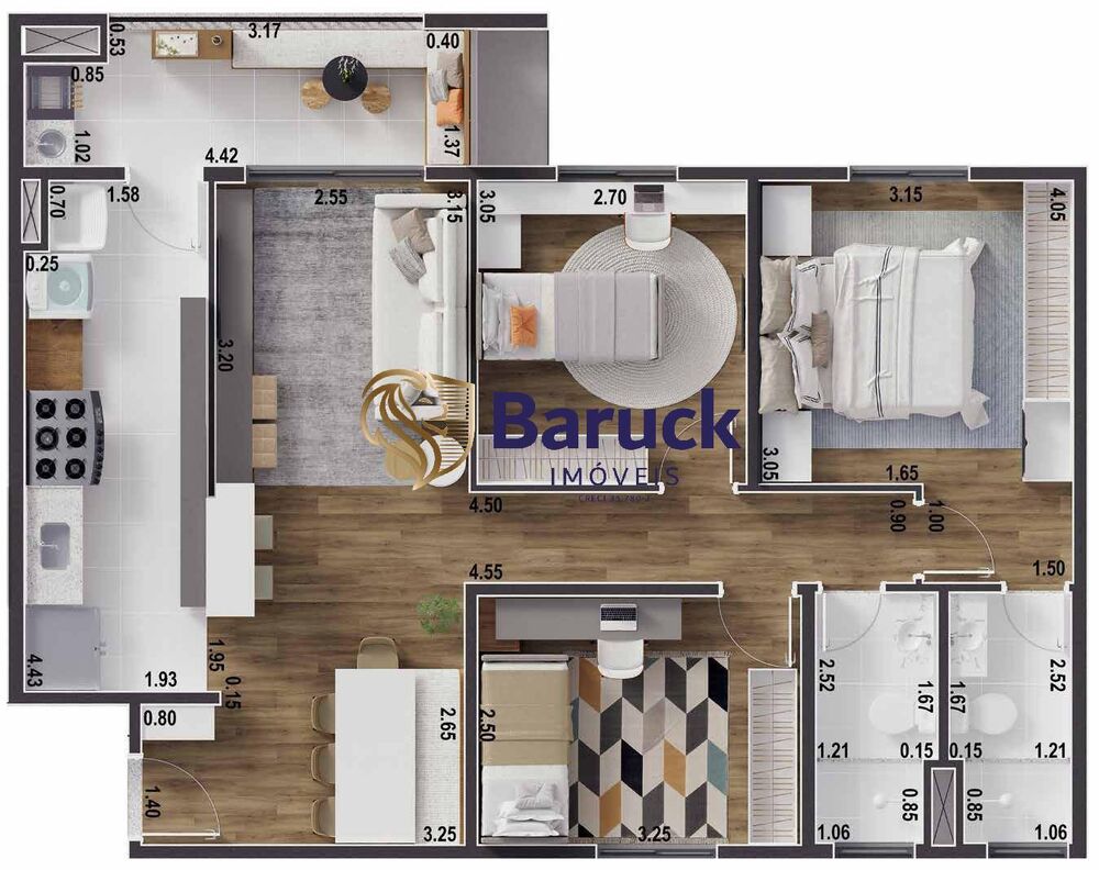 Apartamento, 2 quartos, 65 m² - Foto 10