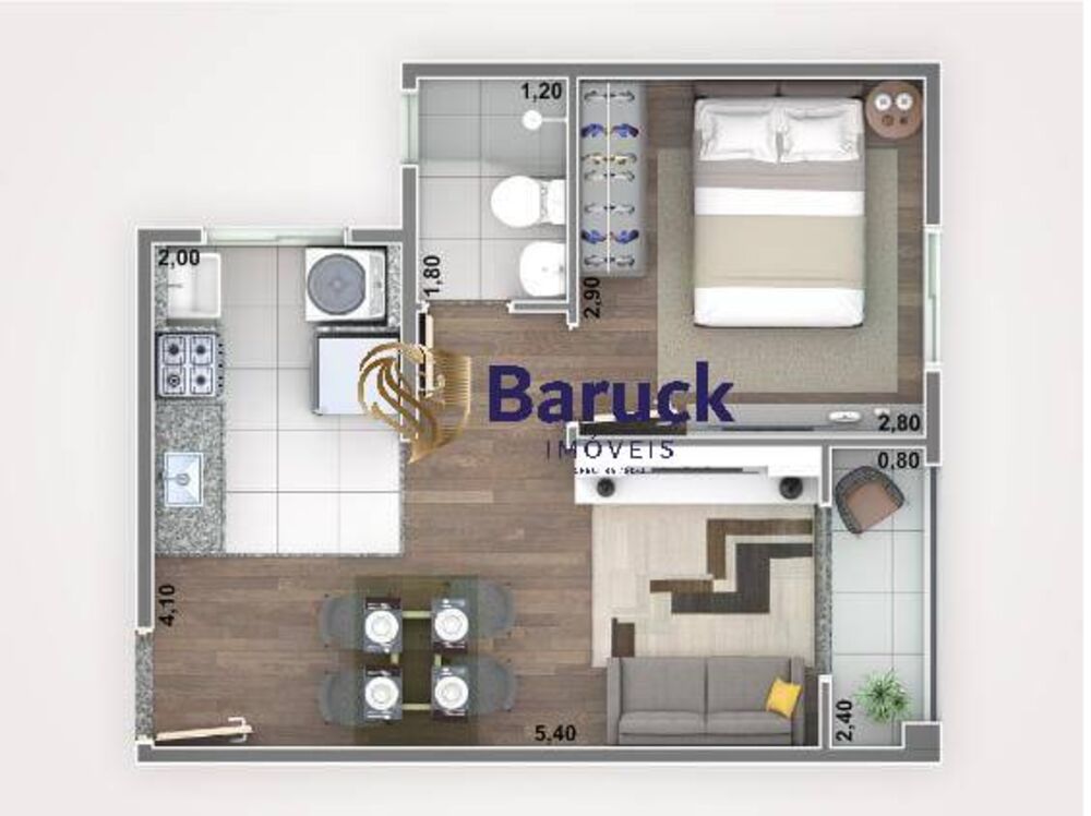 Apartamento, 1 quarto - Foto 4