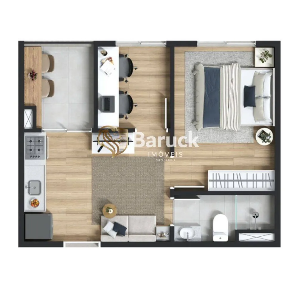 Apartamento, 1 quarto - Foto 3