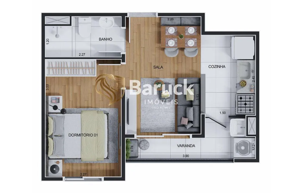 Apartamento, 2 quartos - Foto 8