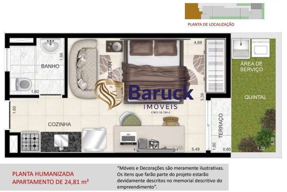 Apartamento, 1 quarto, 24 m² - Foto 1