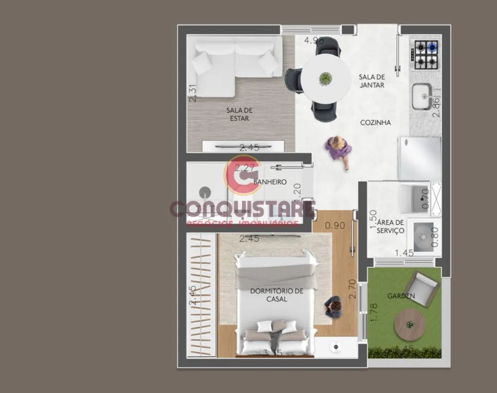 Apartamento, 1 quarto - Foto 2