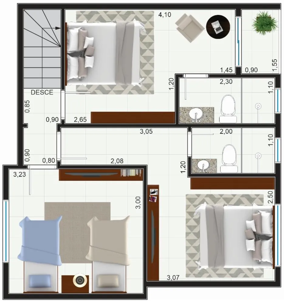 Casa, 3 quartos, 76 m² - Foto 11