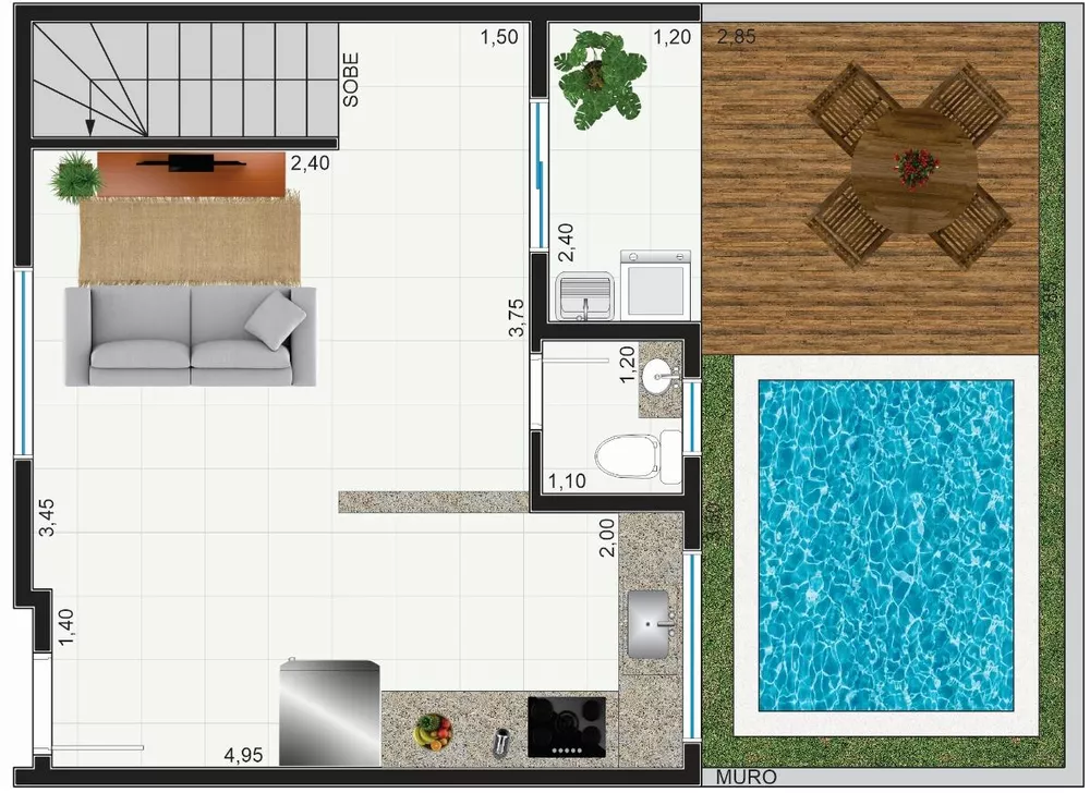 Casa, 3 quartos, 76 m² - Foto 2