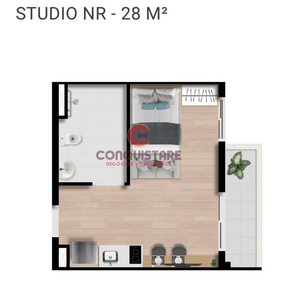 Apartamento, 1 quarto - Foto 2