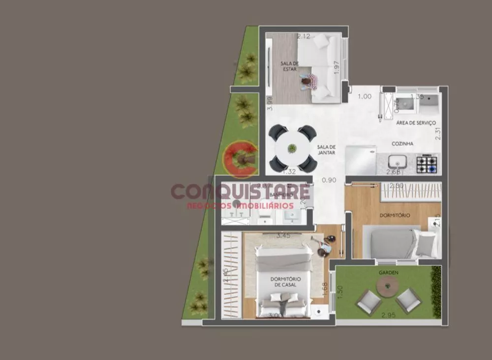 Apartamento à venda com 2 quartos, 43m² - Foto 2