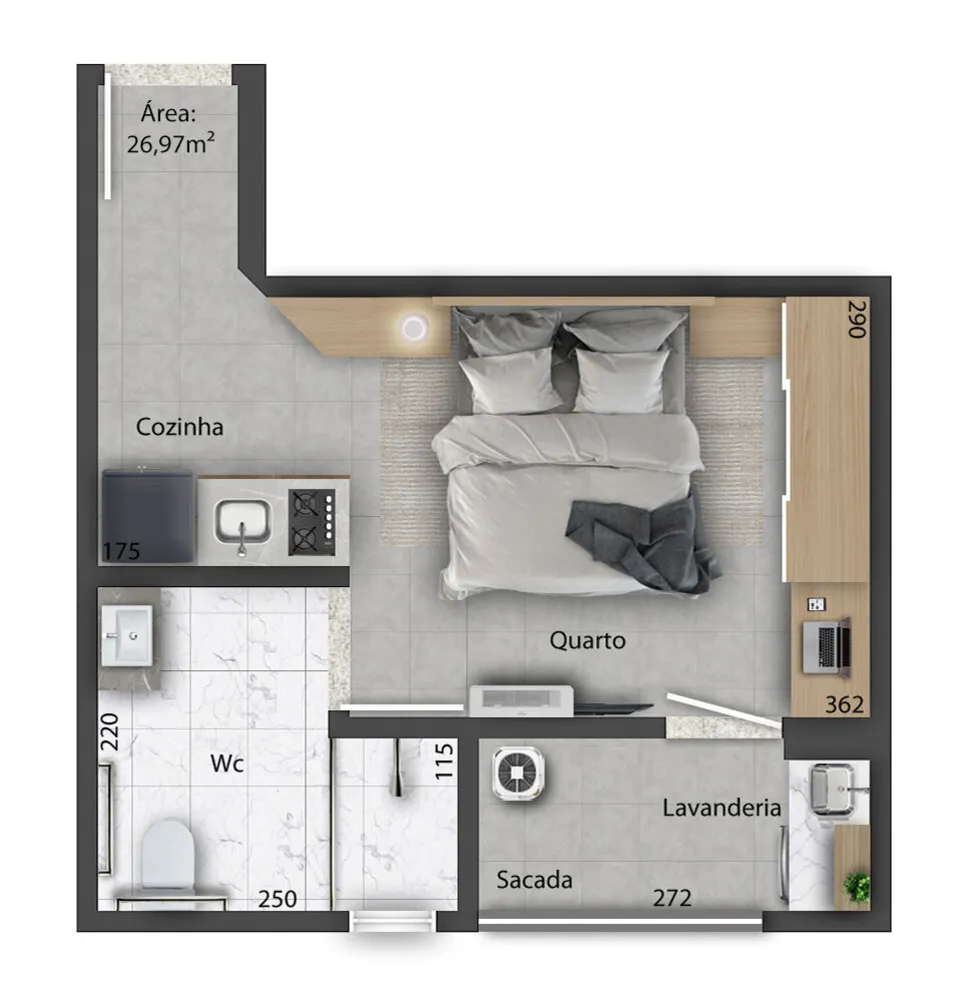 Apartamento, 1 quarto, 34 m² - Foto 4