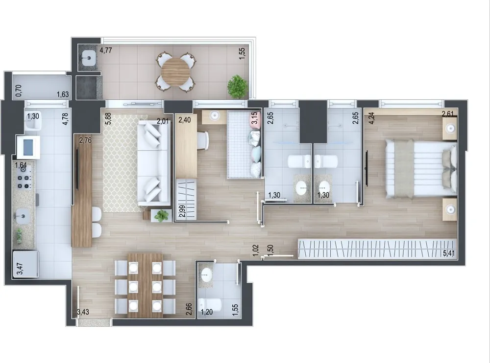 Apartamento, 2 quartos, 105 m² - Foto 7