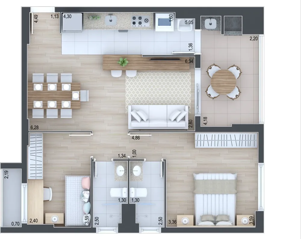 Apartamento, 2 quartos, 105 m² - Foto 8