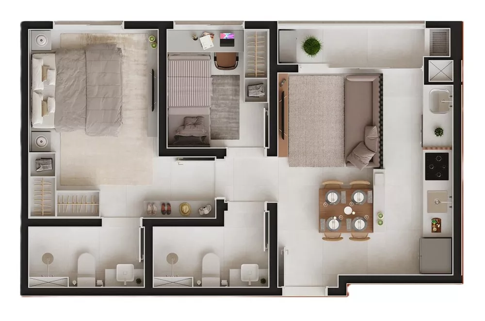 Apartamento, 2 quartos, 42 m² - Foto 4