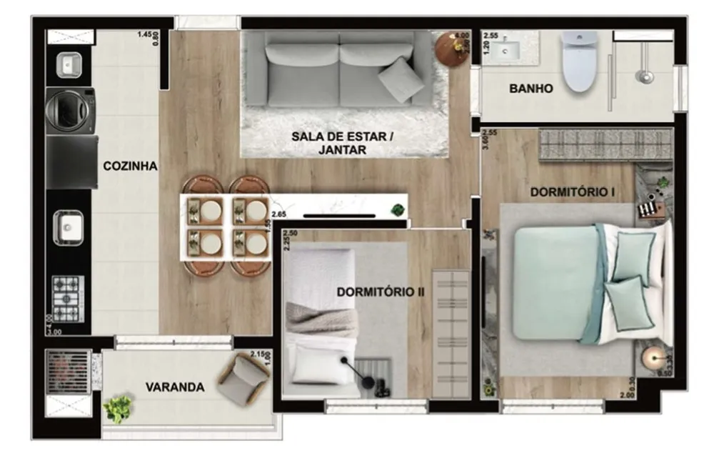 Apartamento, 2 quartos, 57 m² - Foto 12