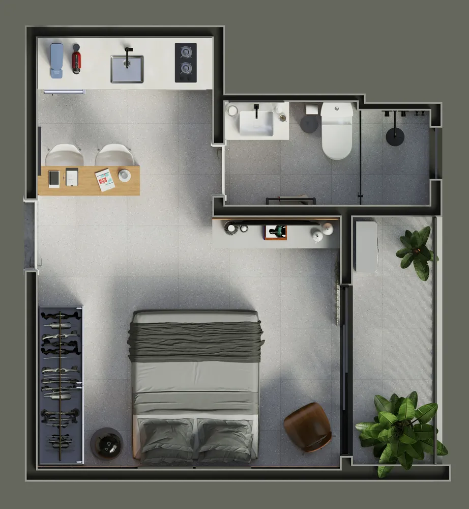 Apartamento, 1 quarto, 22 m² - Foto 1