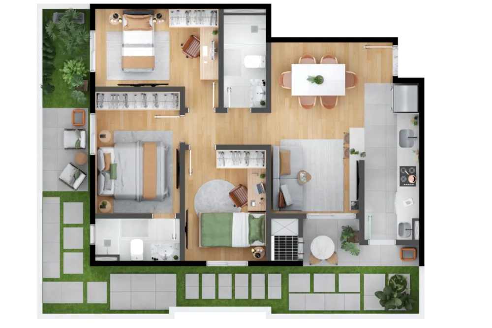 Apartamento, 3 quartos, 63 m² - Foto 19