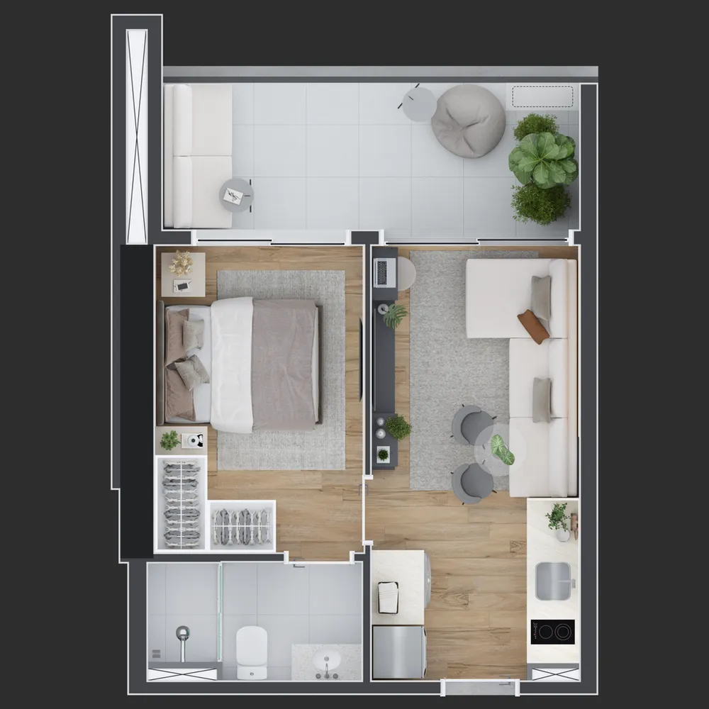 Apartamento, 1 quarto, 24 m² - Foto 14