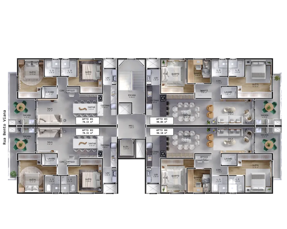 Apartamento, 3 quartos, 98 m² - Foto 16