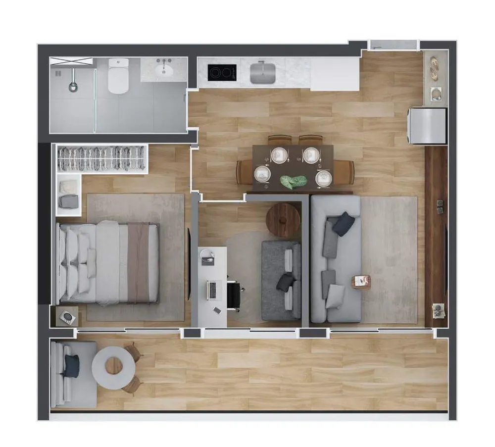 Apartamento, 1 quarto, 41 m² - Foto 14