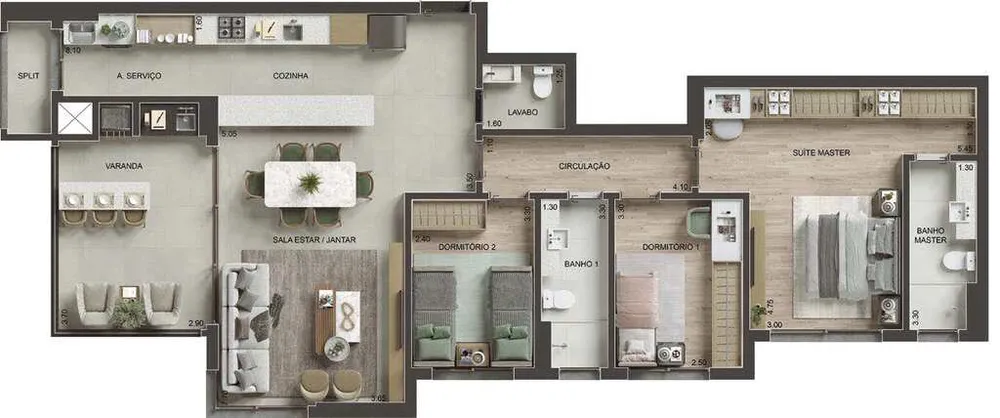 Cobertura, 3 quartos, 199 m² - Foto 9