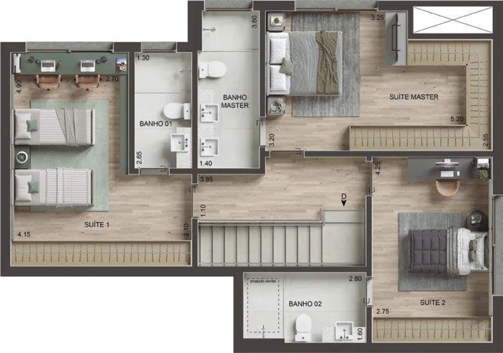 Cobertura, 3 quartos, 199 m² - Foto 10
