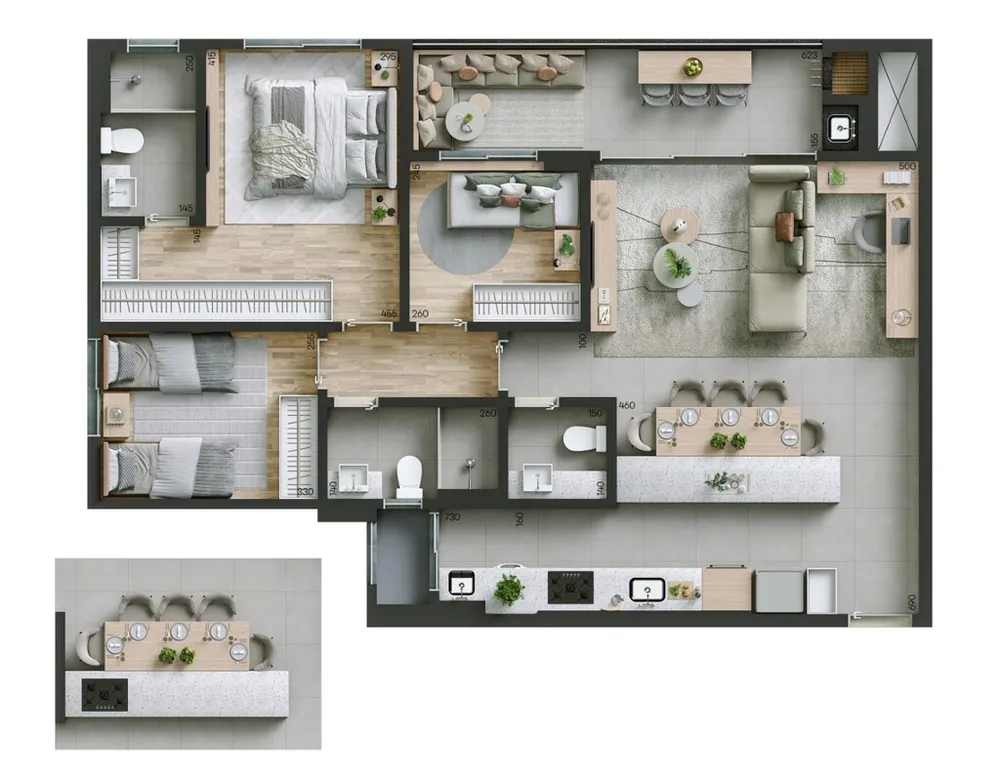 Apartamento, 3 quartos, 94 m² - Foto 2