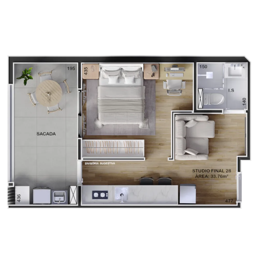 Apartamento, 1 quarto, 35 m² - Foto 2