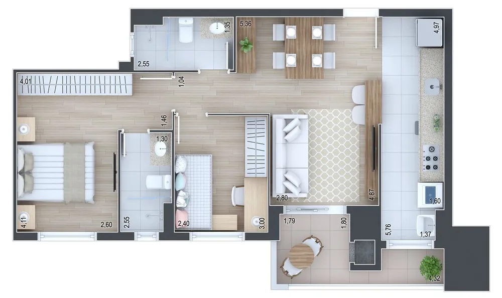 Apartamento, 2 quartos, 80 m² - Foto 7