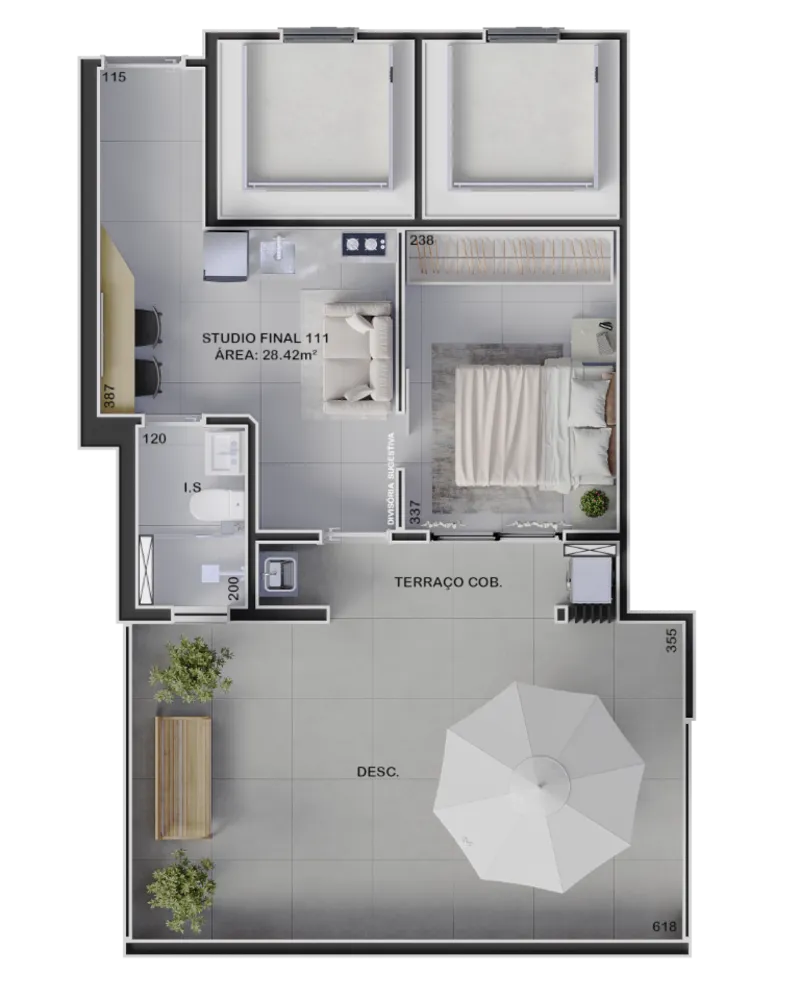 Apartamento, 1 quarto, 29 m² - Foto 7