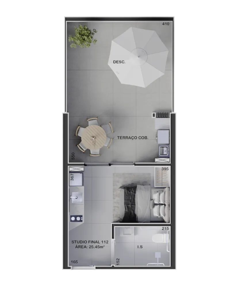 Apartamento, 1 quarto, 28 m² - Foto 8