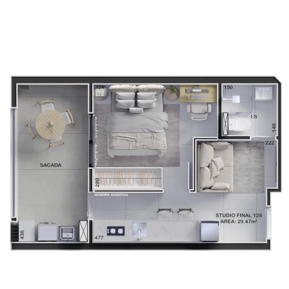 Apartamento, 1 quarto, 28 m² - Foto 12