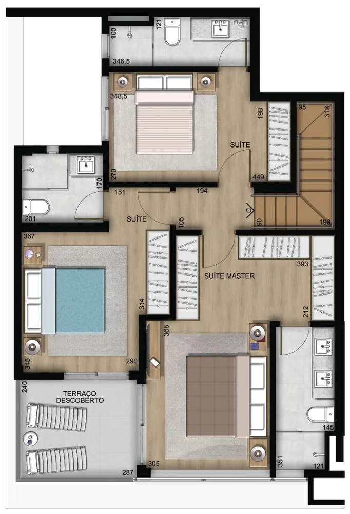 Cobertura, 3 quartos, 196 m² - Foto 12