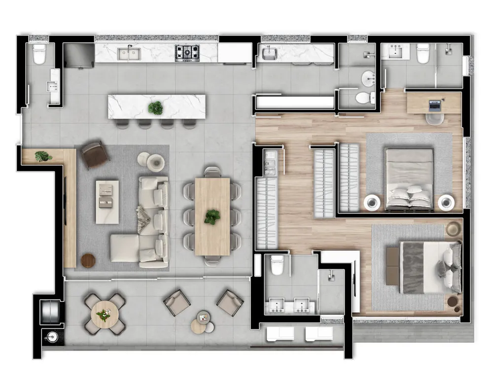 Apartamento, 3 quartos, 164 m² - Foto 1