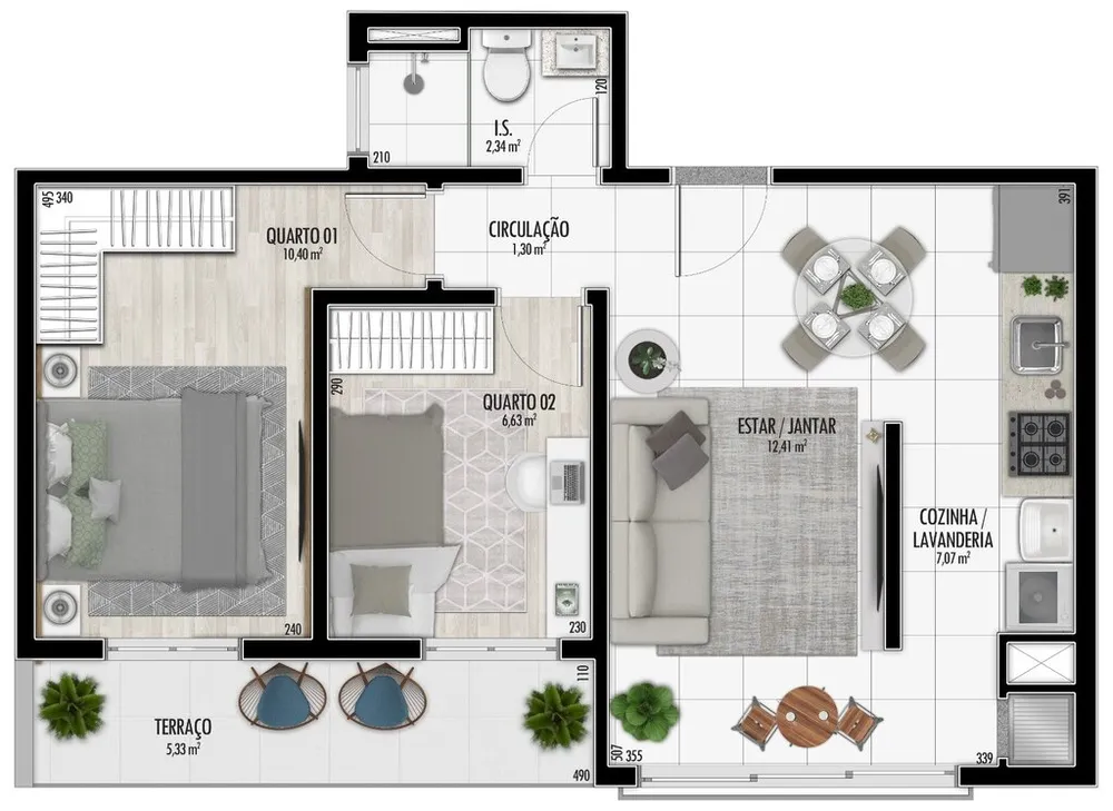Apartamento, 2 quartos, 48 m² - Foto 14