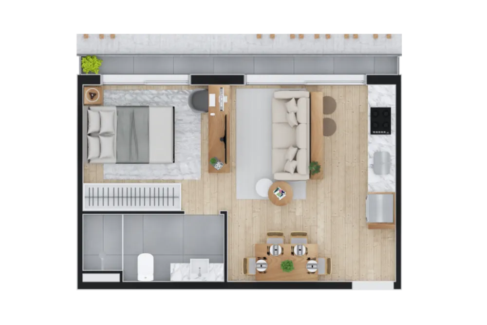 Apartamento, 1 quarto, 52 m² - Foto 12