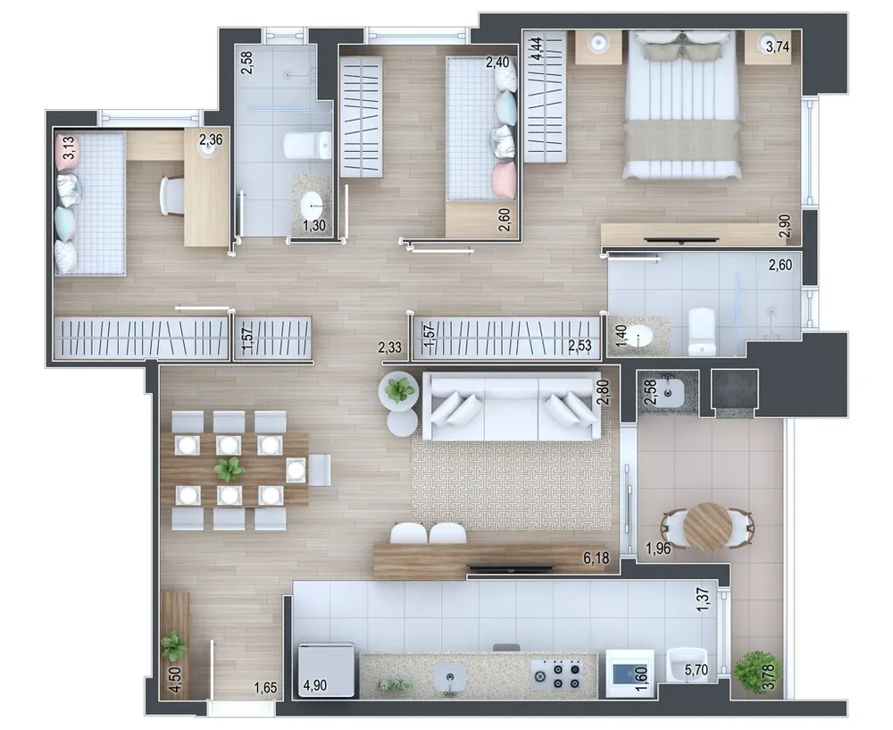 Apartamento, 3 quartos, 98 m² - Foto 15