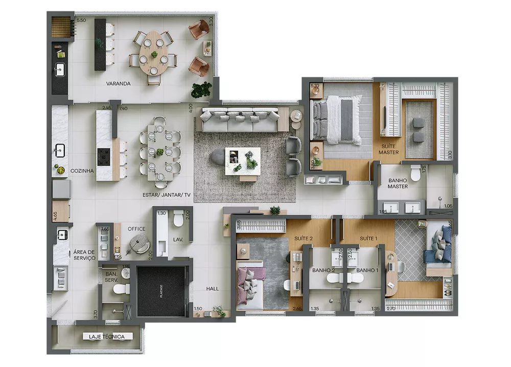Apartamento, 3 quartos, 171 m² - Foto 1