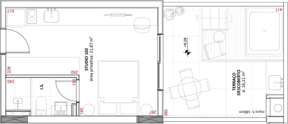 Apartamento, 1 quarto, 26 m² - Foto 3
