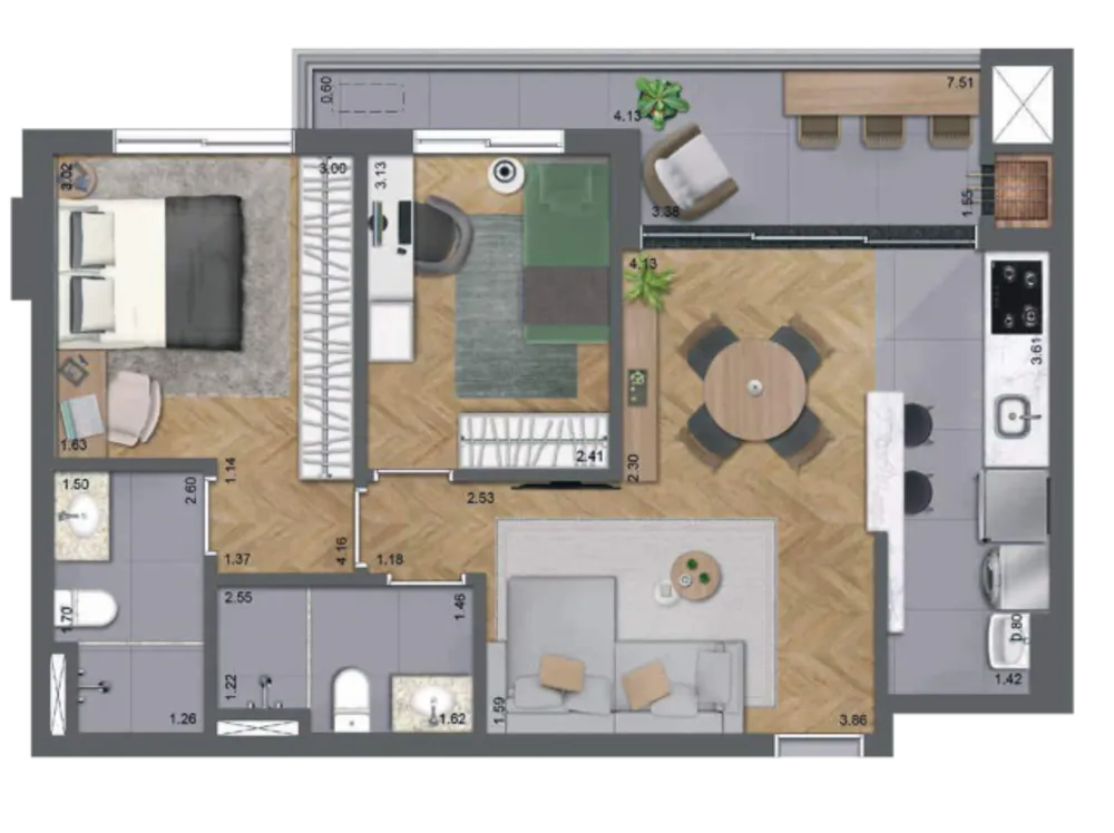Apartamento, 3 quartos, 79 m² - Foto 6
