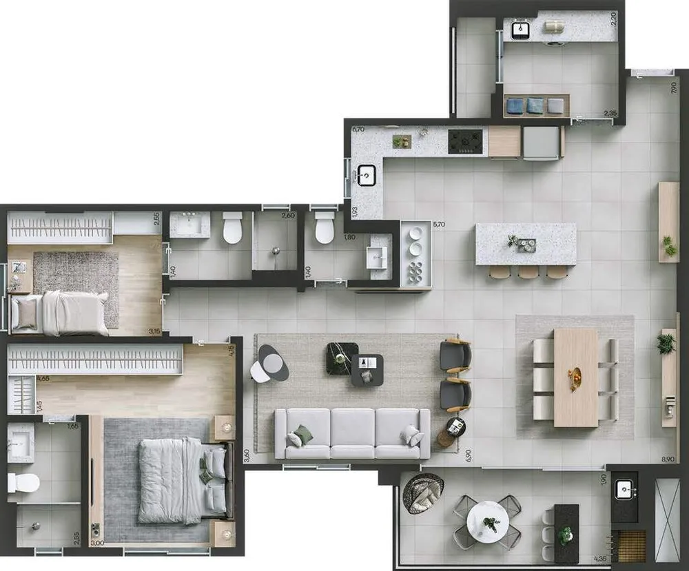 Apartamento, 3 quartos, 174 m² - Foto 13