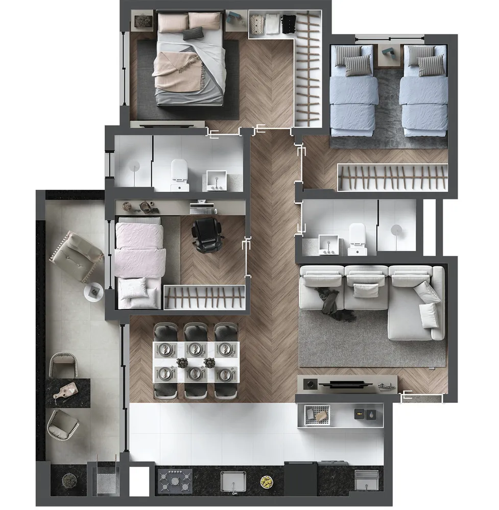 Apartamento, 3 quartos, 75 m² - Foto 5