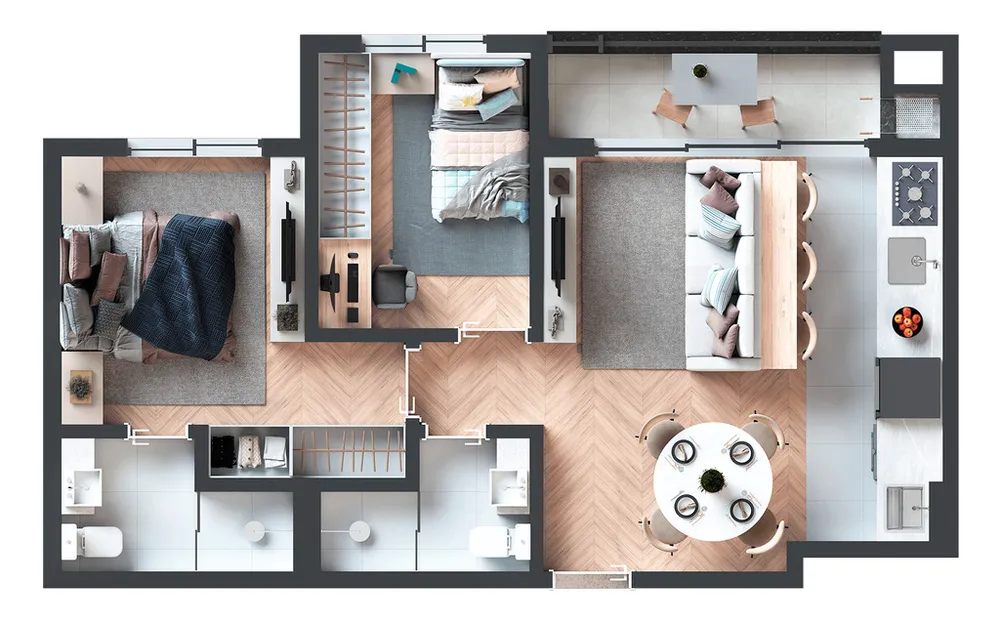 Apartamento, 3 quartos, 75 m² - Foto 4