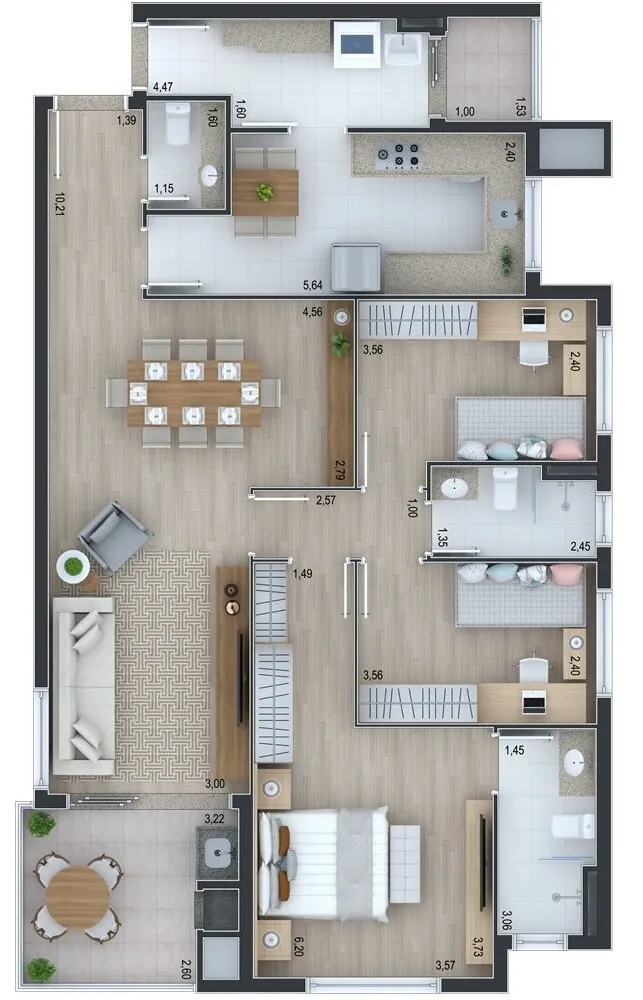 Apartamento, 3 quartos, 125 m² - Foto 2