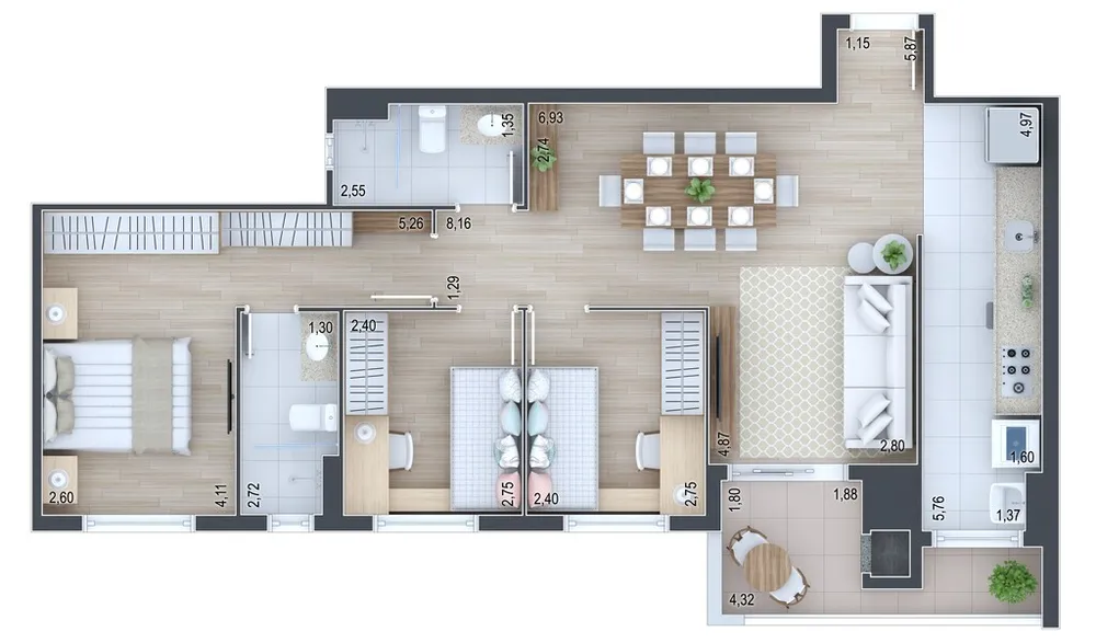 Apartamento, 3 quartos, 161 m² - Foto 7