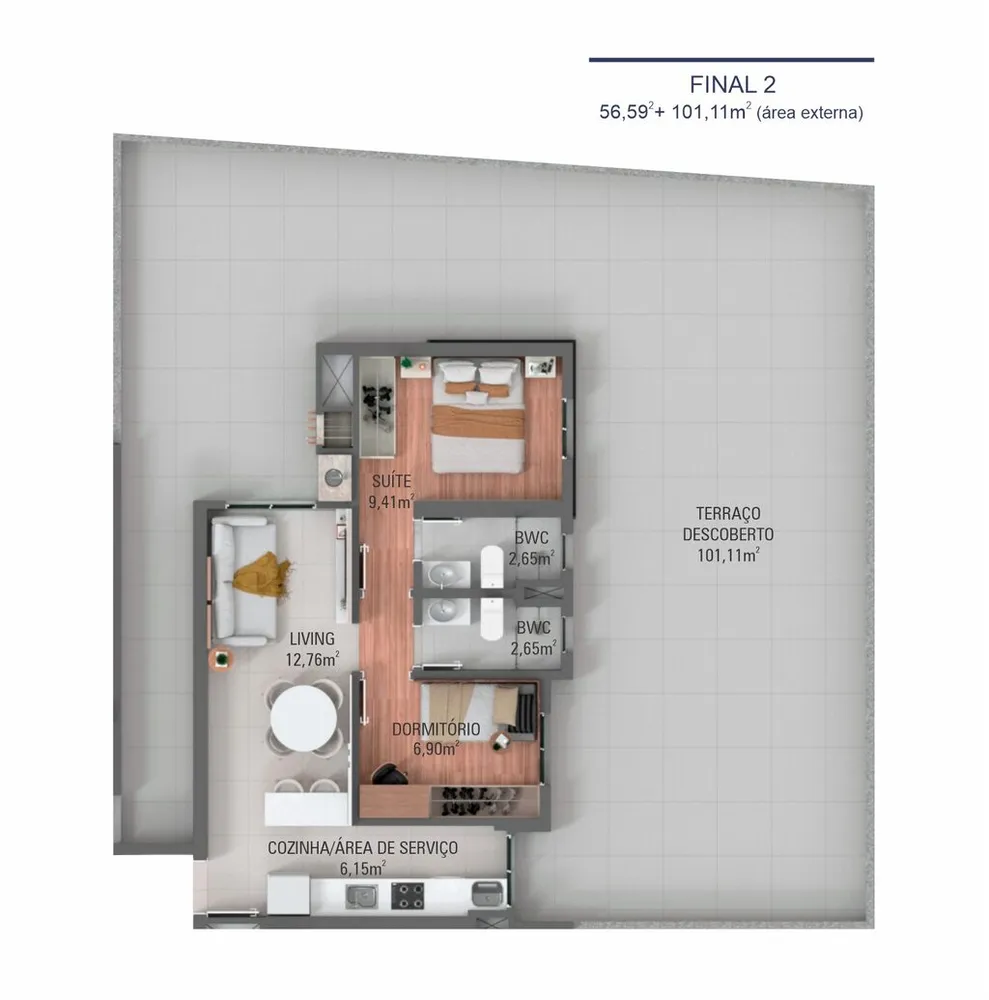 Apartamento, 2 quartos, 55 m² - Foto 15