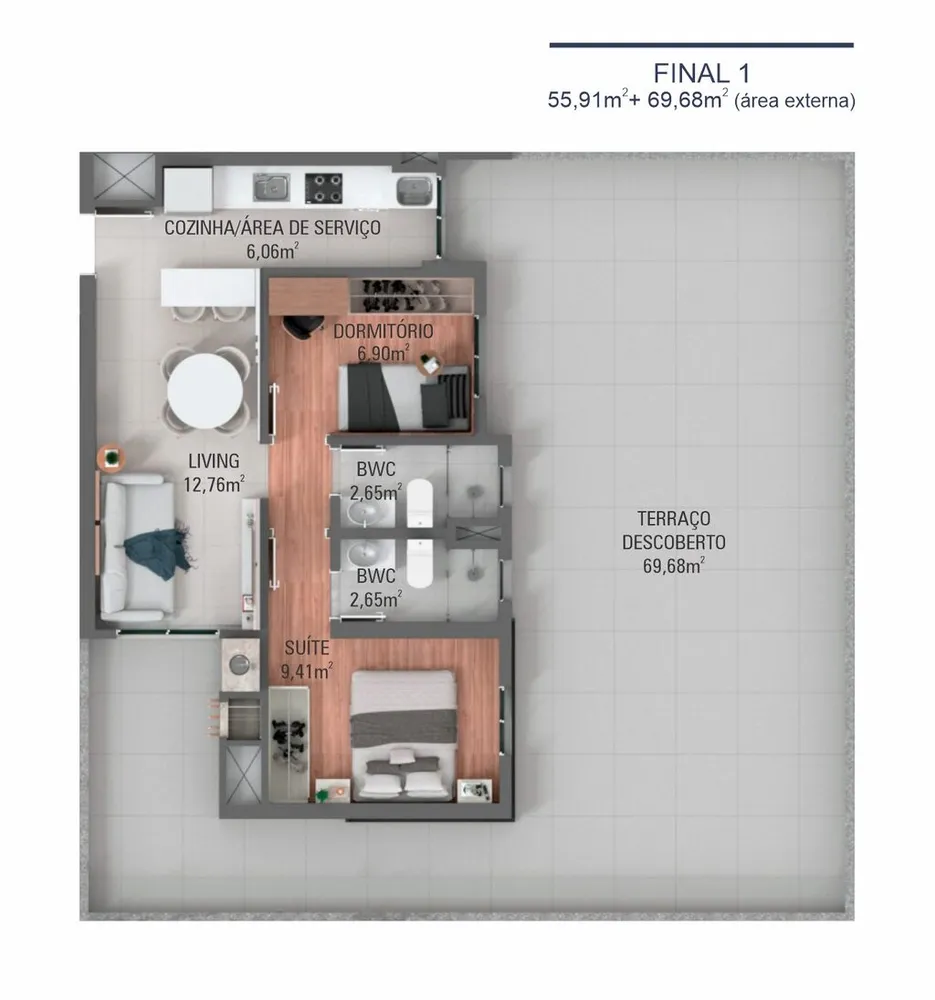 Apartamento, 2 quartos, 55 m² - Foto 14