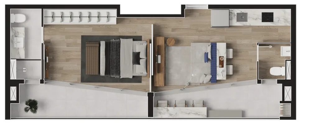 Apartamento, 1 quarto, 53 m² - Foto 10