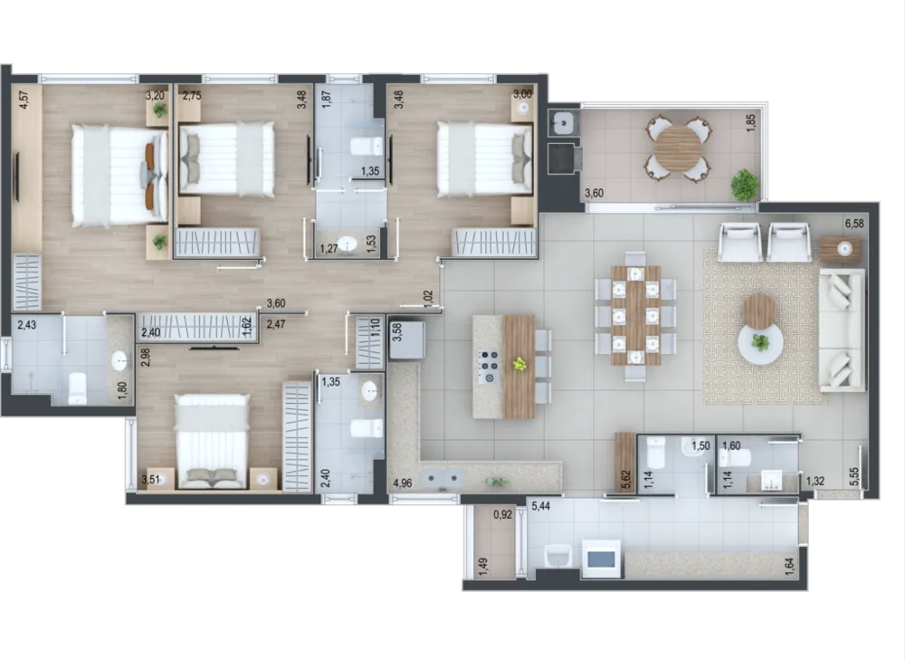 Apartamento, 3 quartos, 171 m² - Foto 9