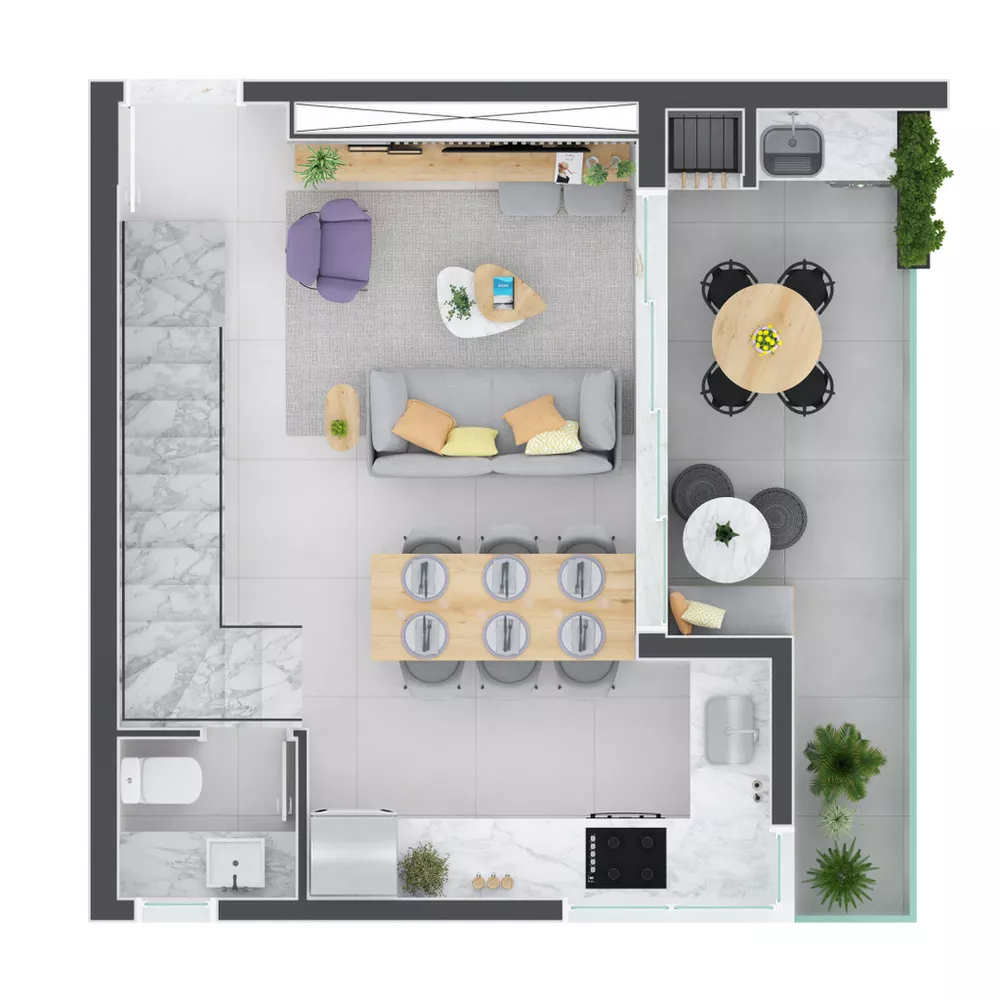 Apartamento, 2 quartos, 60 m² - Foto 1
