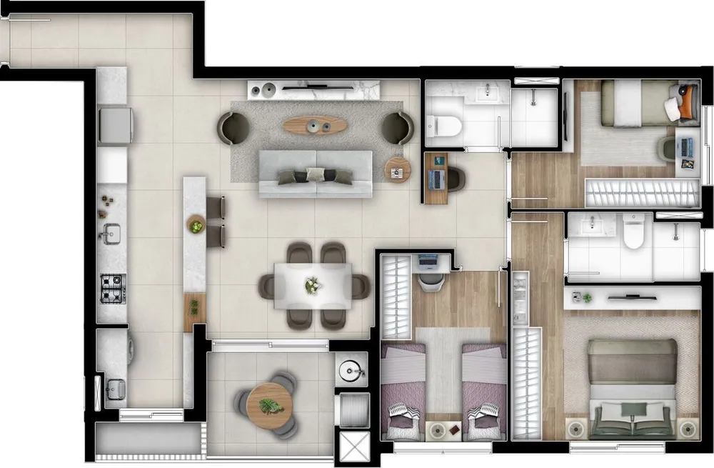 Apartamento, 3 quartos, 155 m² - Foto 7