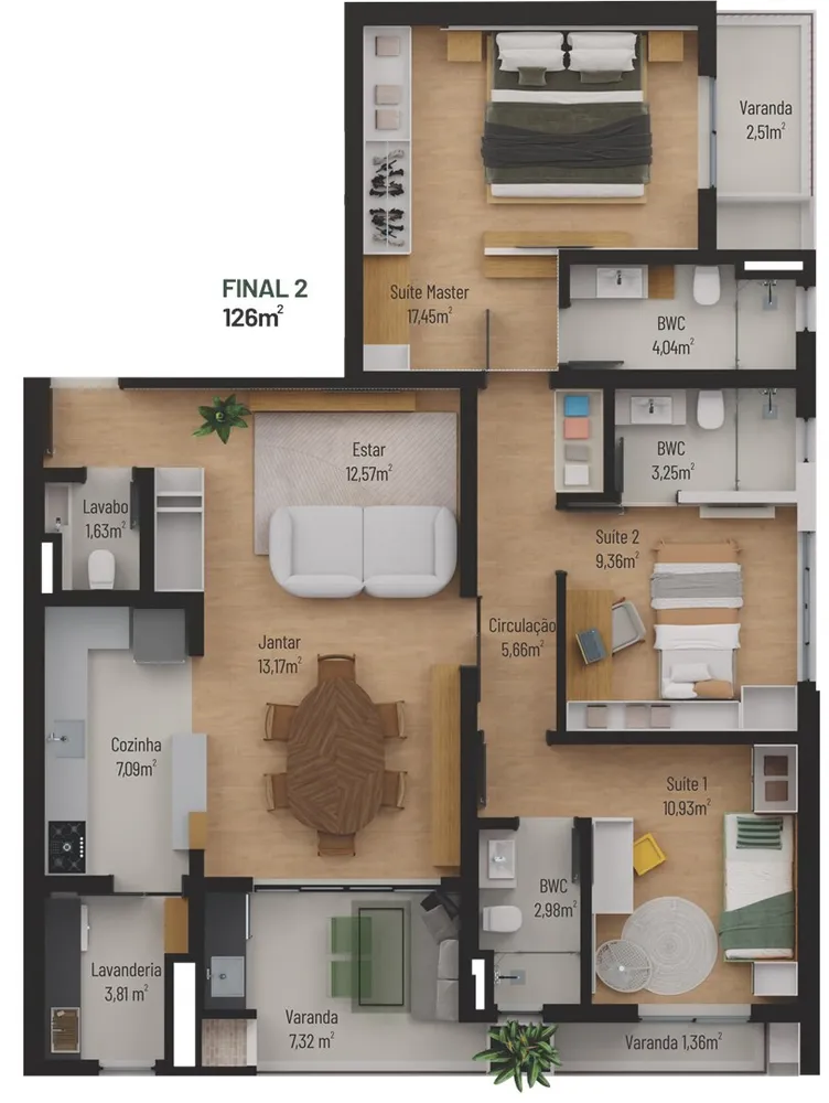 Apartamento, 3 quartos, 124 m² - Foto 12